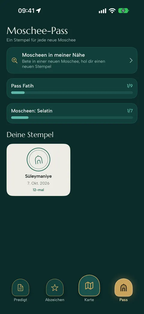 Deine Moscheen: Fatih und die Sultansmoscheen, Stempel der Süleymaniye