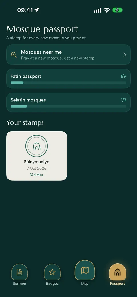 Your mosques screen: Fatih and the Imperial Mosques, Süleymaniye stamp